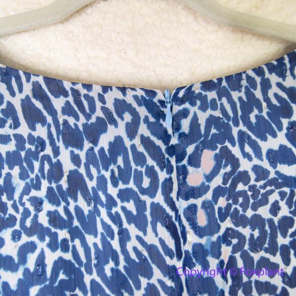 Eliza J Leopard Print Faux Wrap Dress in Blue Lyst plus size 20W - Picture 12 of 15